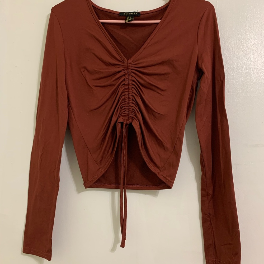Long Sleeve Crop Top Size L